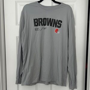 Gray Cleveland Browns Men's Long Sleeve